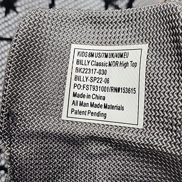 Gray High Top Billy Shoes Size 8M - Picture 6 of 7